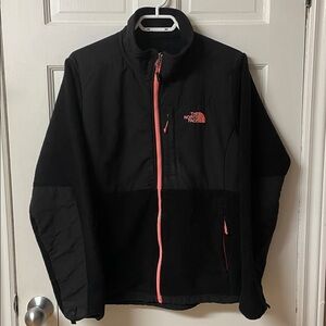 The North Face black fleece full zip light jacket women’s size L